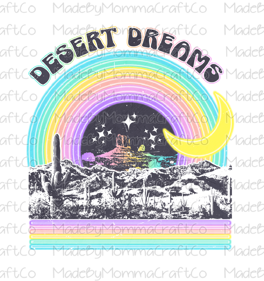 Desert Dreams Rainbow - Cheat Clear Waterslide™ or White Cast Sticker