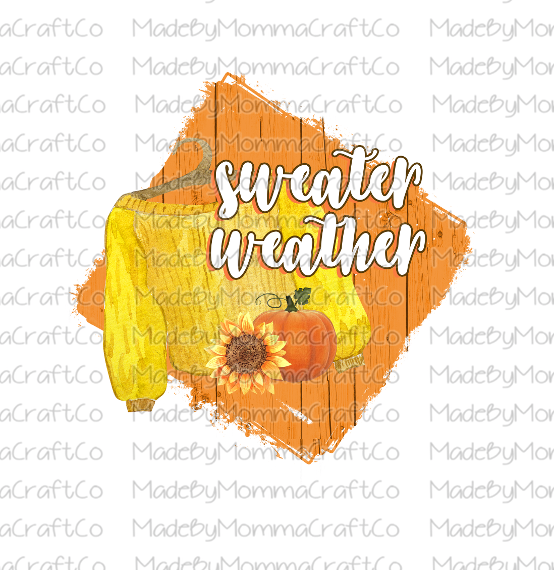 Sweater Weather - Fall - Cheat Clear Waterslide™ or White Cast Sticker