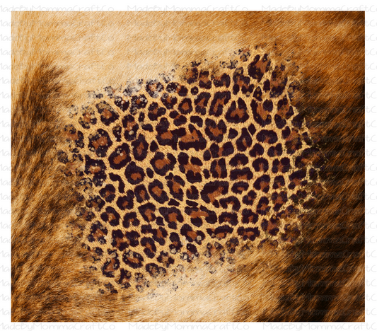 Leopard Brindle Cowhide Mix Sublimation Tumbler Wrap - Or Clear Waterslide Wrap -Or Digital Download