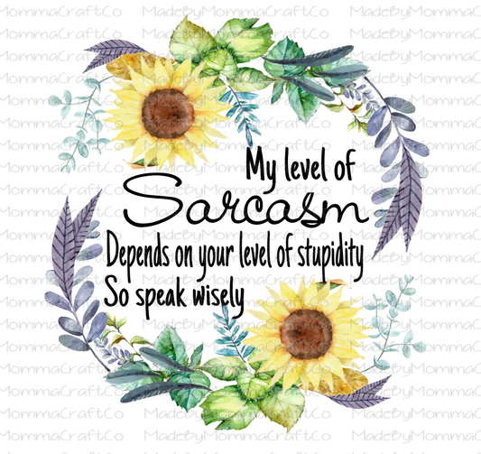 Sunflower Sarcasm -Cheat Clear Waterslide™ or White Cast Sticker