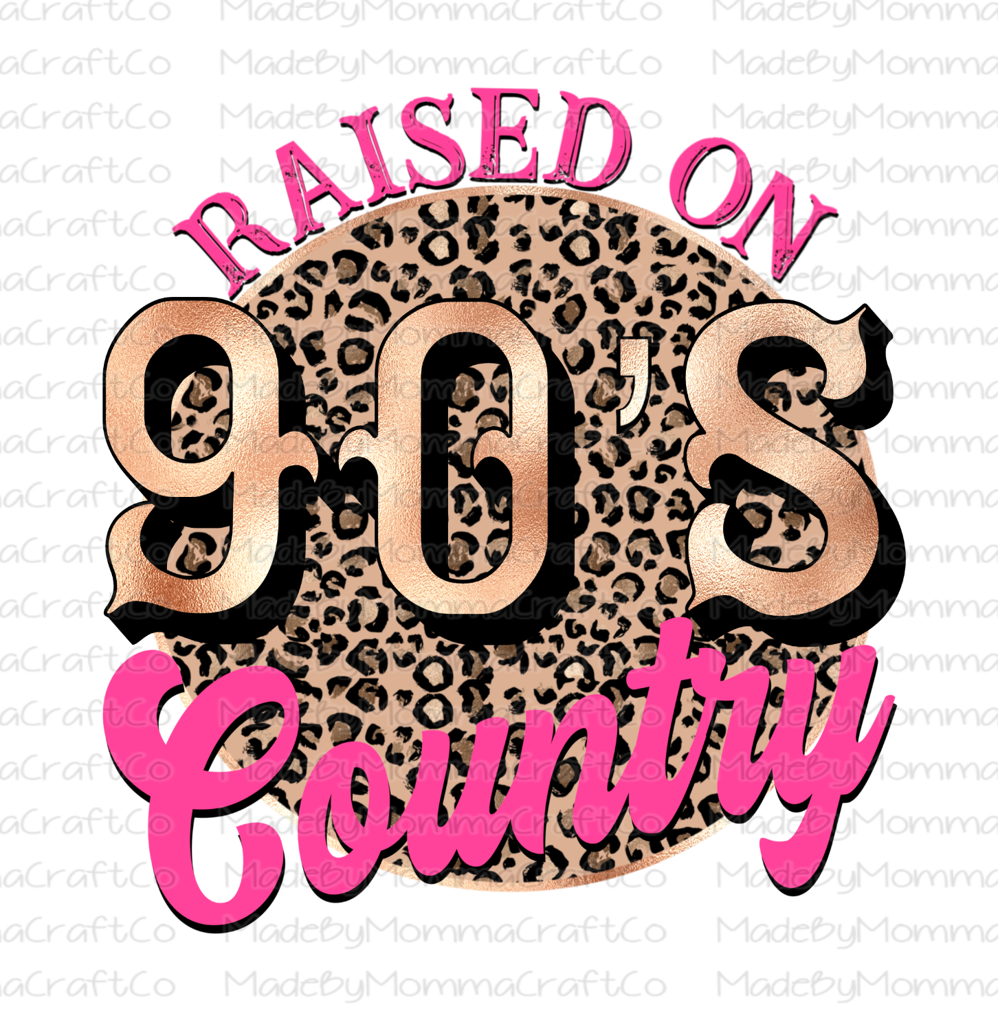 Leopard Raised On 90&#39;s Country Western - Cheat Clear Waterslide™ or White Cast Sticker