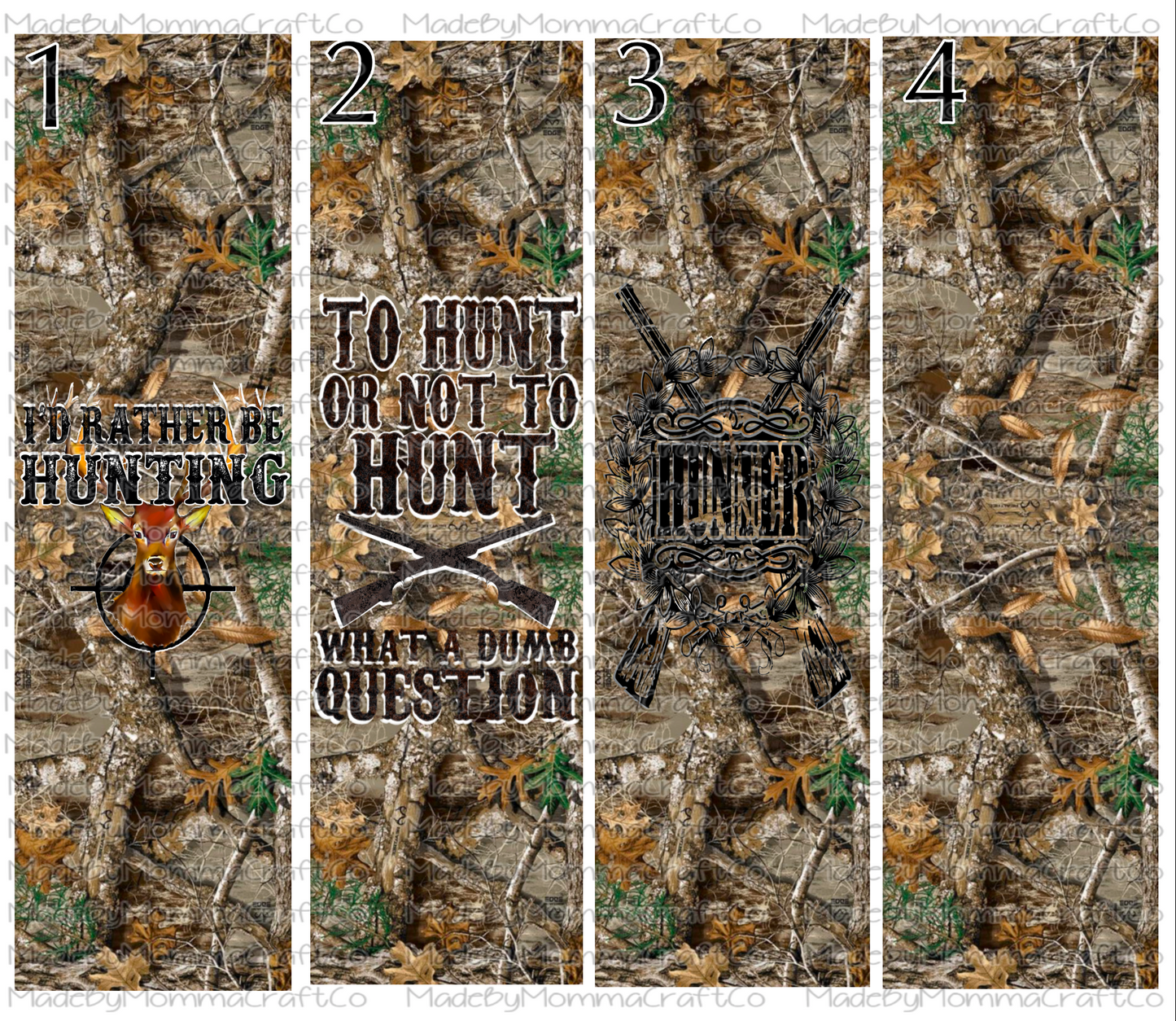 Camo Hunting Pen wraps - Printed Waterslide or Digital Download - Manly