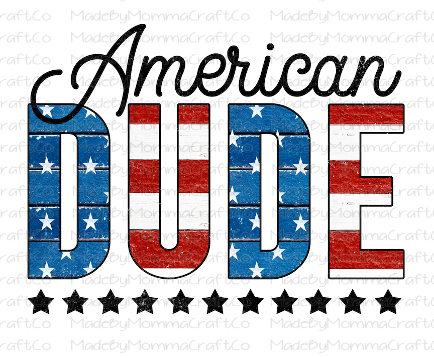 American Dude - Cheat Clear Waterslide™ or White Cast Sticker