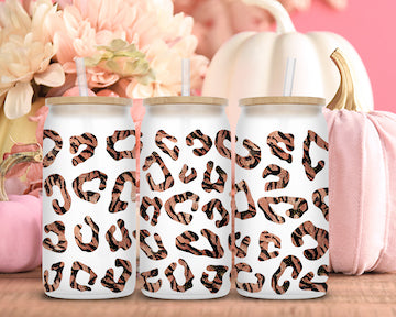 Leopard Sublimation Libbey Can Wrap