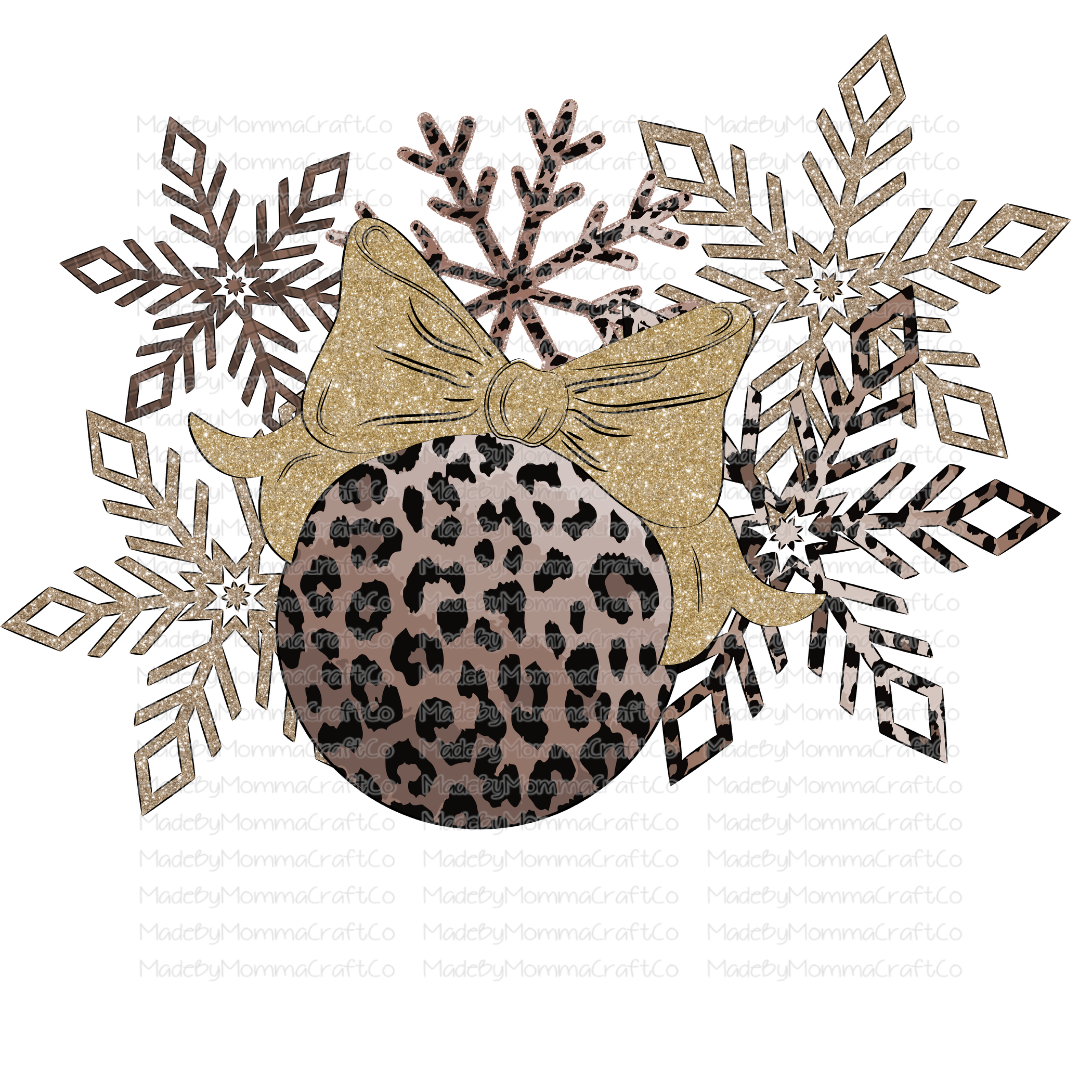 Leopard Christmas Ornament -Cheat Clear Waterslide™ or White Cast Sticker