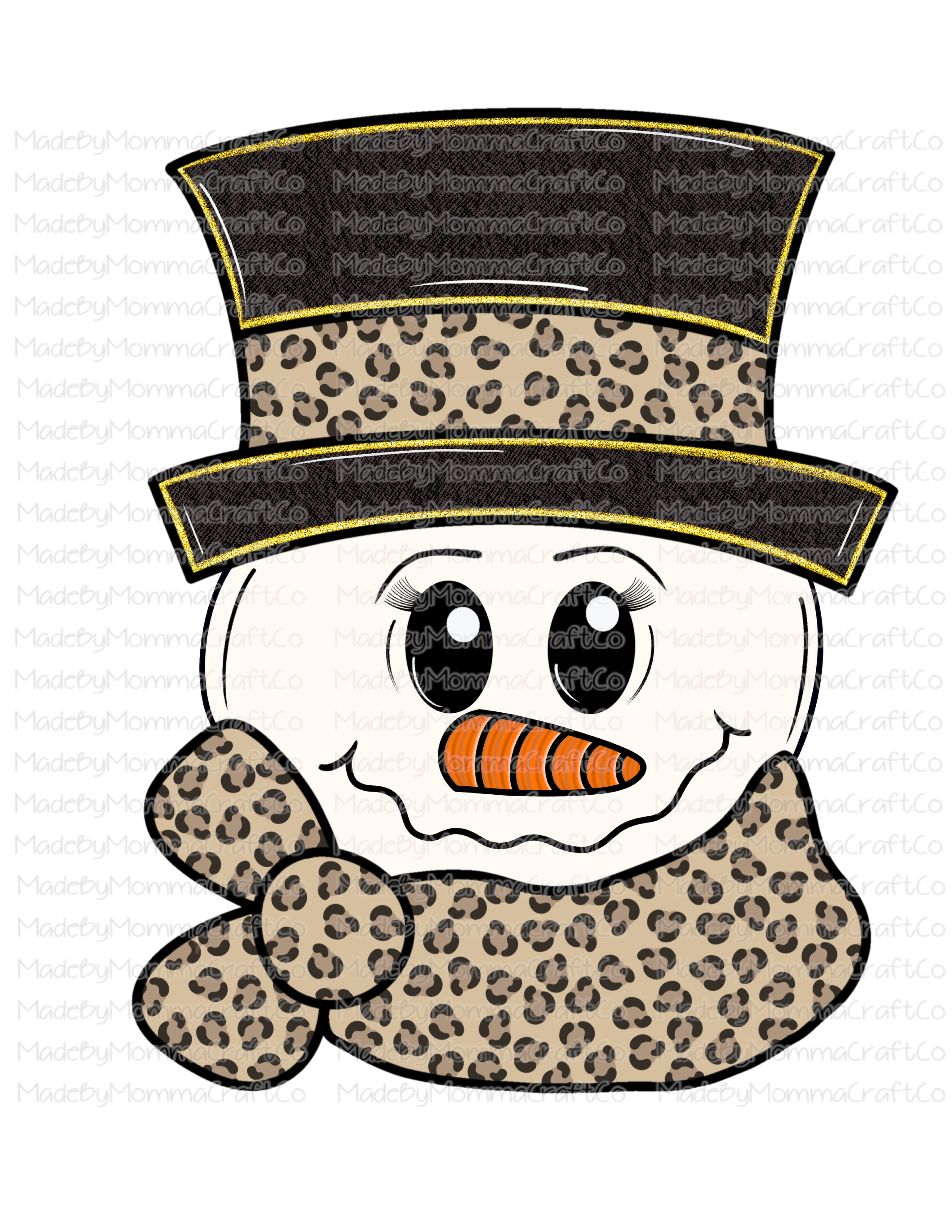Christmas Snow Man -Cheat Clear Waterslide™ or White Cast Sticker