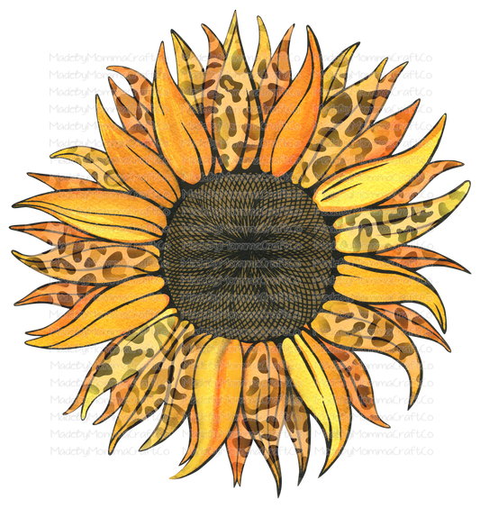 Leopard Sunflower -Cheat Clear Waterslide™ or White Cast Sticker