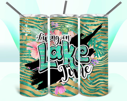 Lake Teal Glitter Peek A Boo Woodgrain Sublimation Tumbler Wrap - Or Clear Waterslide Wrap