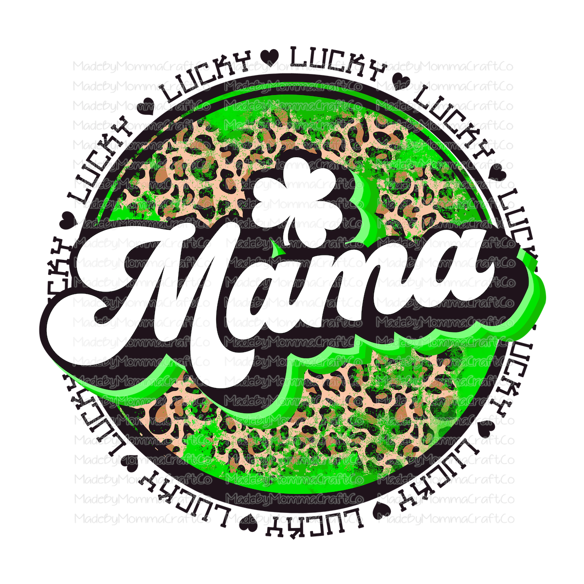 Lucky Mama Mini Set St Patricks Day - Cheat Clear Waterslide™ or White Cast Sticker