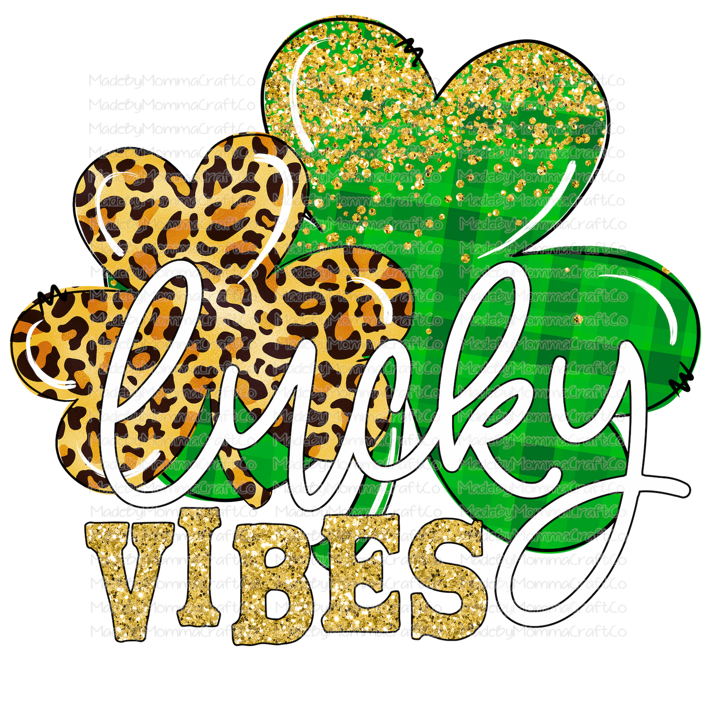 Lucky Vibes Clovers - Cheat Clear Waterslide™ or White Cast Sticker