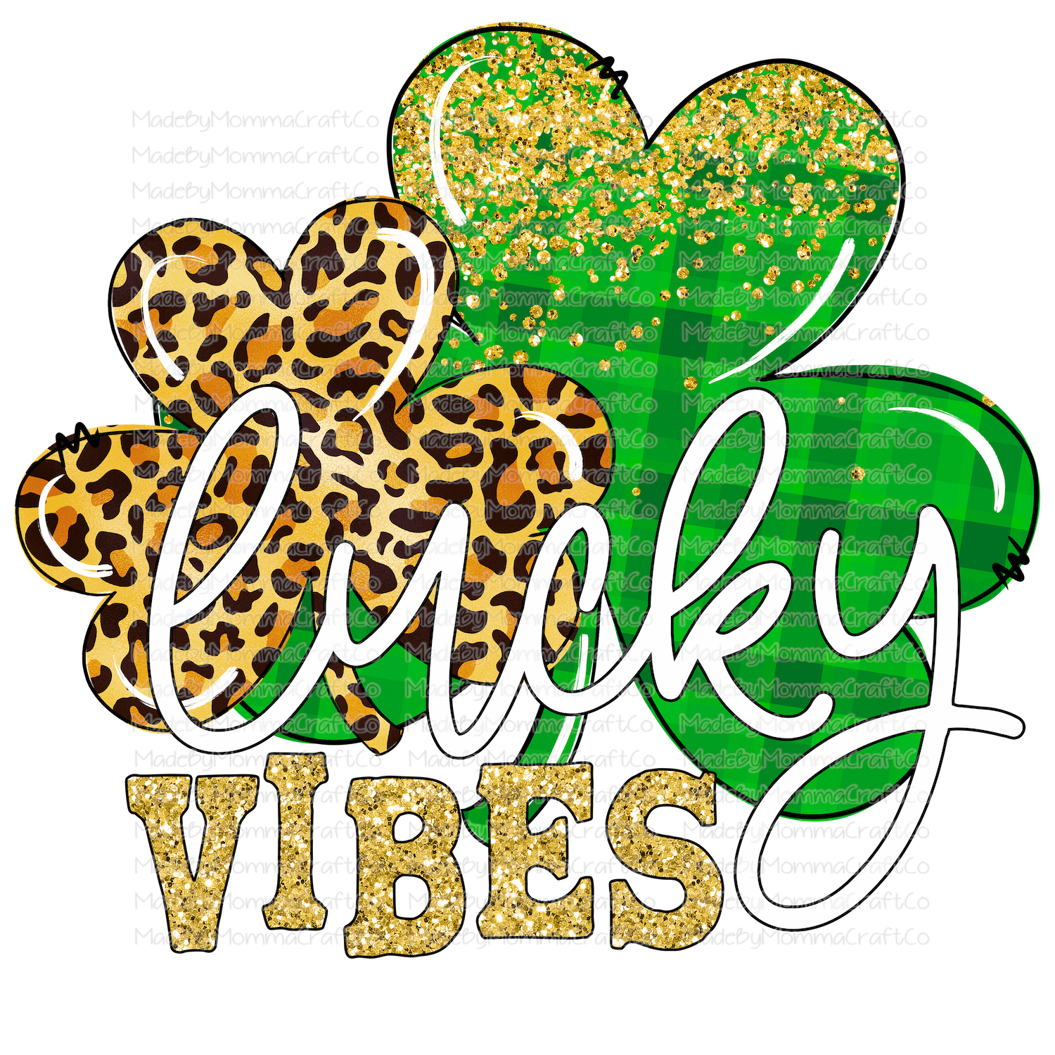 Lucky Vibes Clovers - Cheat Clear Waterslide™ or White Cast Sticker