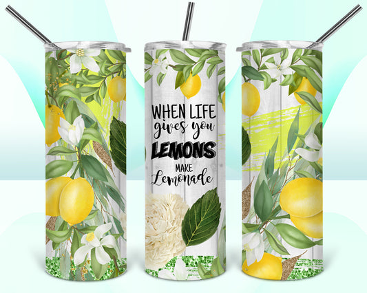 When Life Gives You Lemons Make Lemonade Glitter Tumbler