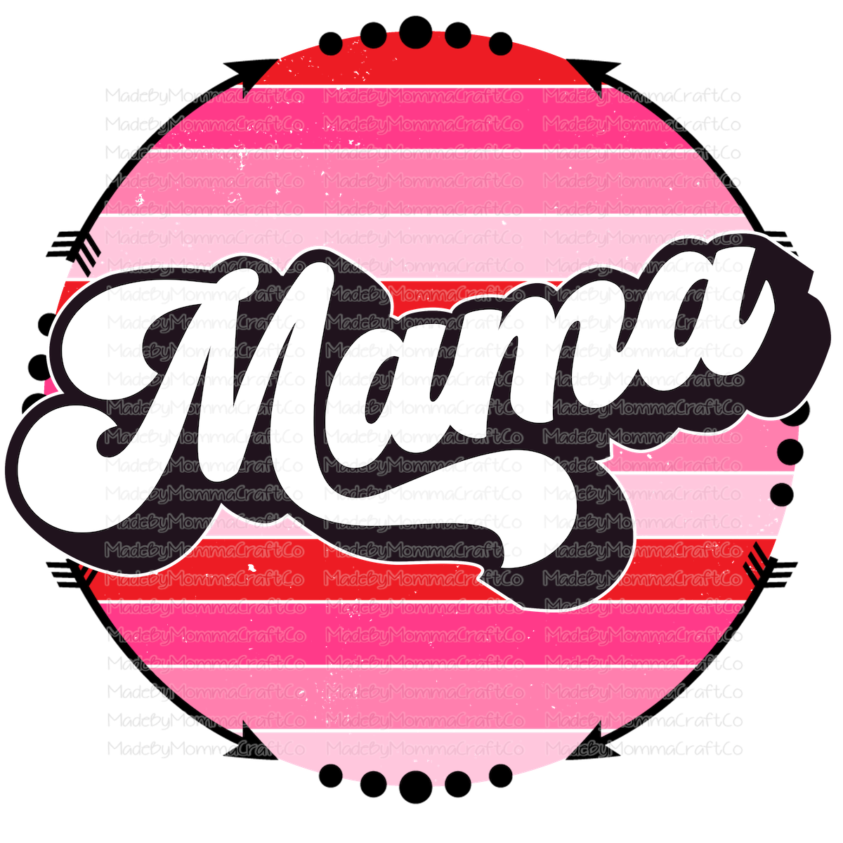 Pink Circle Mama Mini Set - Cheat Clear Waterslide™ or White Cast Sticker