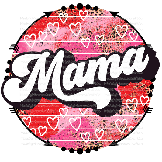 Pink Hearts Circle Mama Mini Set - Cheat Clear Waterslide™ or Cheat Clear Sticker Decal