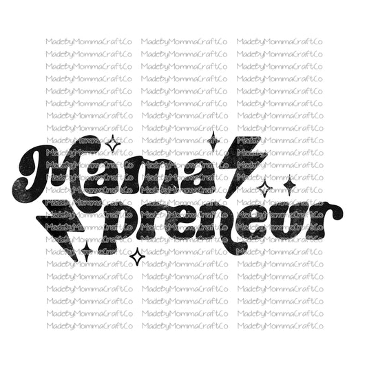 mama preneur retro wavy font - Cheat Clear Waterslide™ or White Cast Sticker or Shirt Sublimation