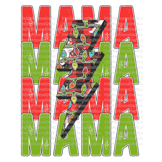 Stacked Christmas Lightning Mama Mini Set - Cheat Clear Waterslide™ or White Cast Sticker