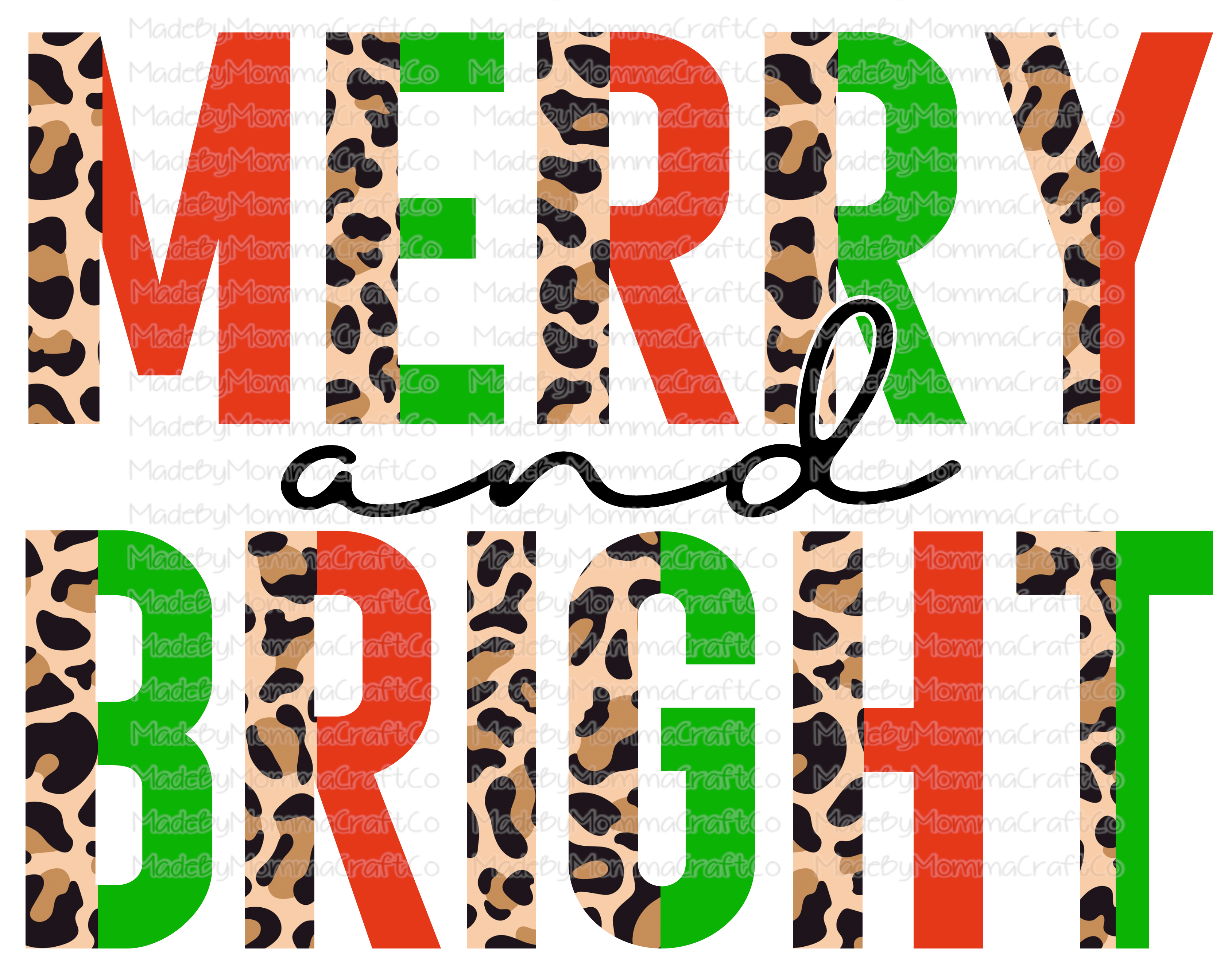 Merry and Bright - Christmas - Cheat Clear Waterslide™ or White Cast Sticker