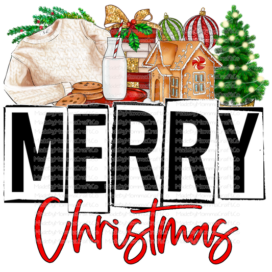 Merry Christmas Things - Christmas - Cheat Clear Waterslide™ or White Cast Sticker