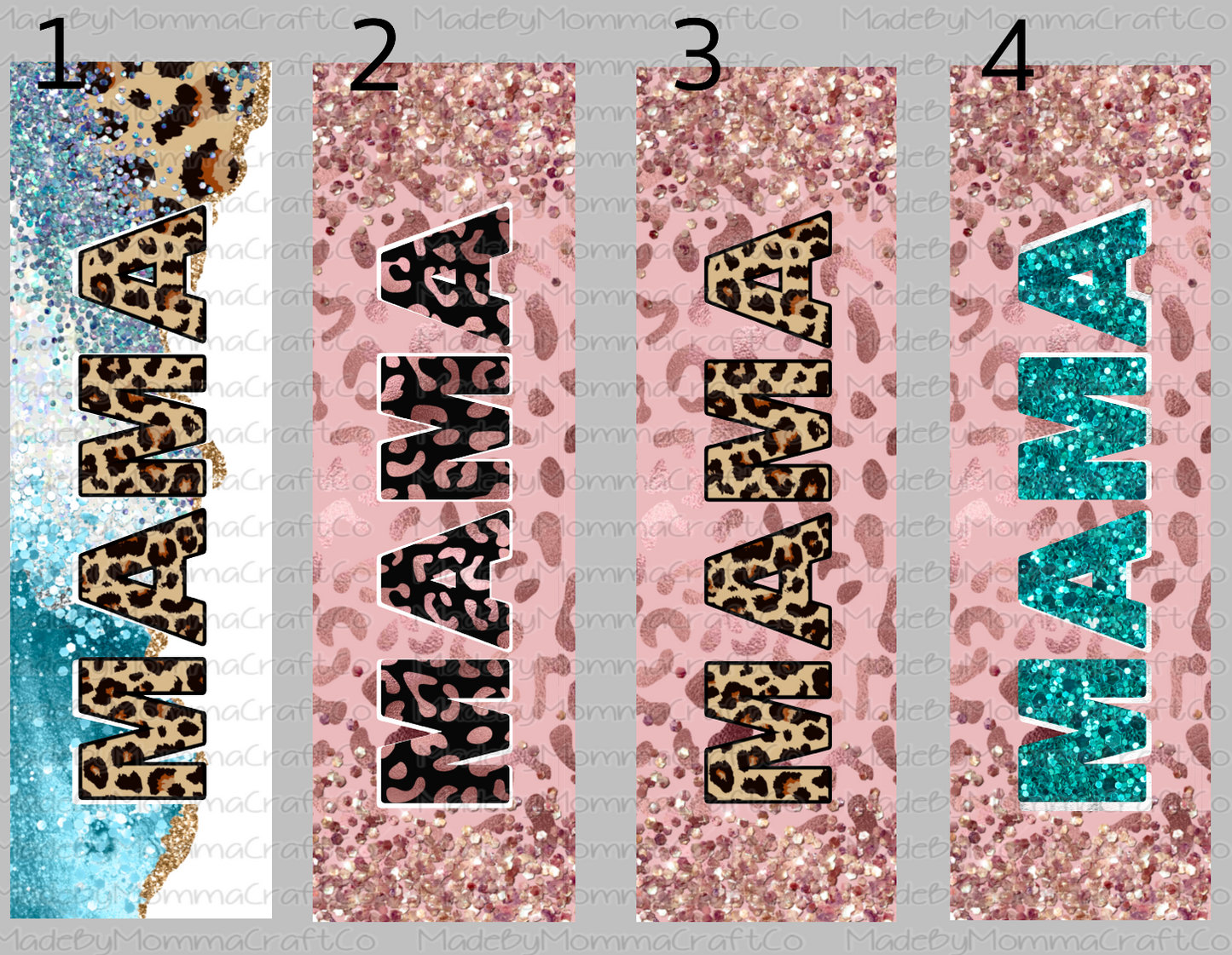 Leopard MAMA Pen Wraps - Printed Waterslide or Digital Download