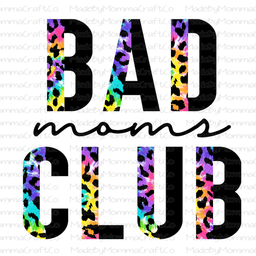 Bad Moms Club Half Leopard  - Cheat Clear Waterslide™ or White Cast Sticker