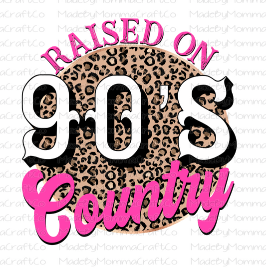 Raised on 90s Country Pink and White Leopard  - Cheat Clear Waterslide™ or White Cast Sticker