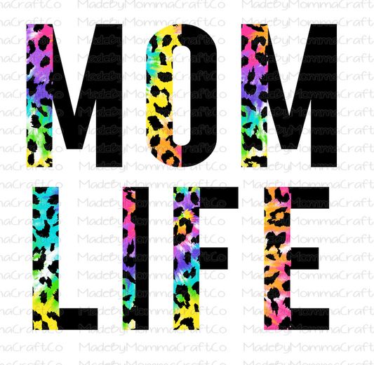 Mom Life Half Leopard  - Cheat Clear Waterslide™ or White Cast Sticker