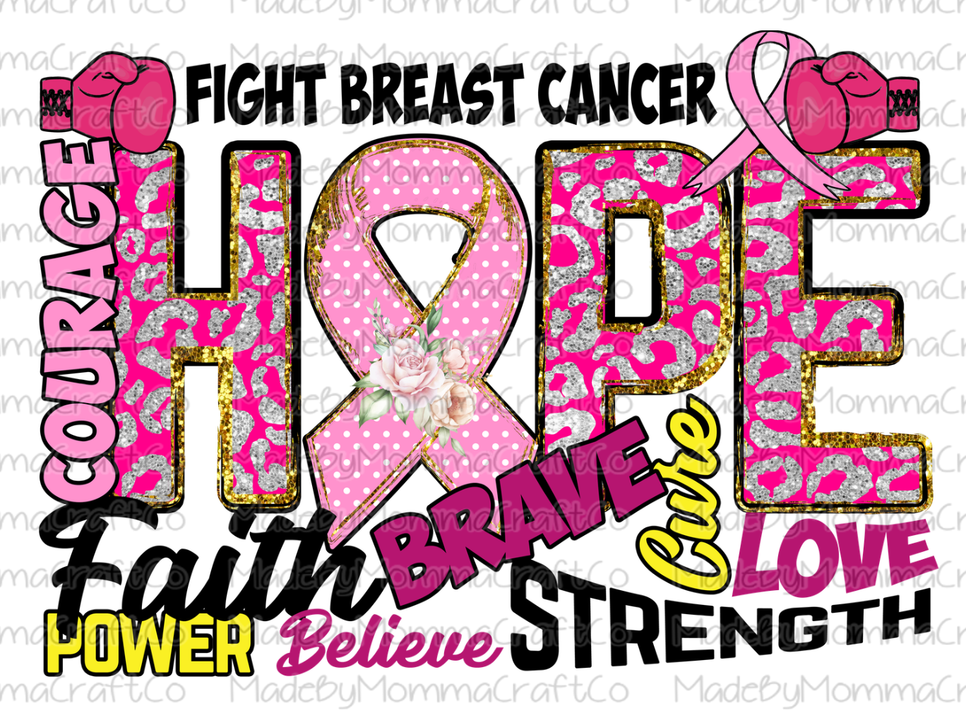 Fight Breast Cancer Hope - Cheat Clear Waterslide™ or White Cast Sticker