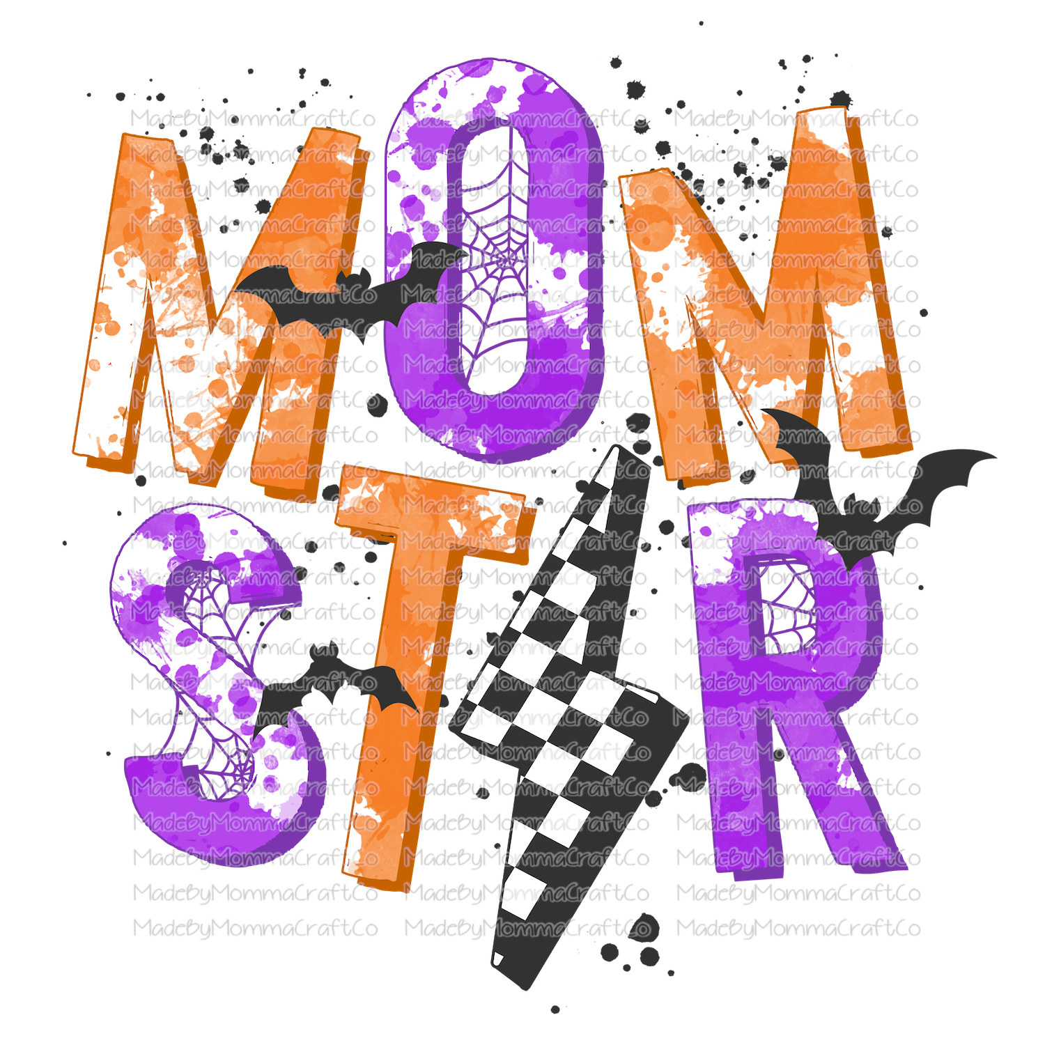 Halloween Monster Mama Mini Set - Cheat Clear Waterslide™ or White Cast Sticker