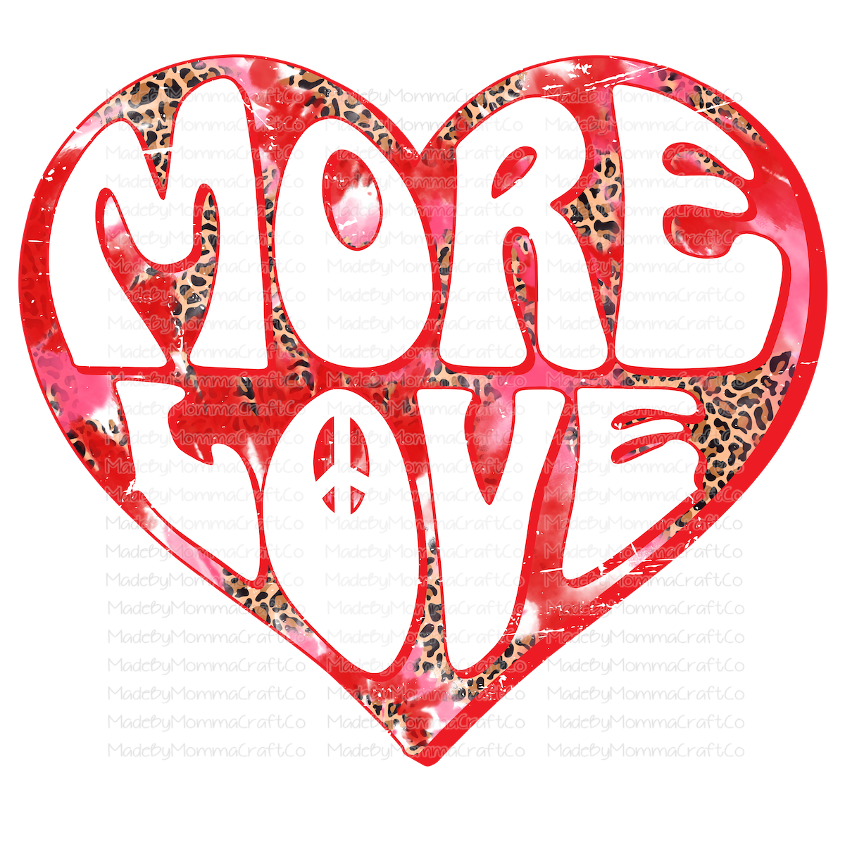 More Love Hippy - Cheat Clear Waterslide™ or White Cast Sticker