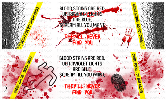 Murder Shows Bloody Pen wraps - Printed Waterslide or Digital Download