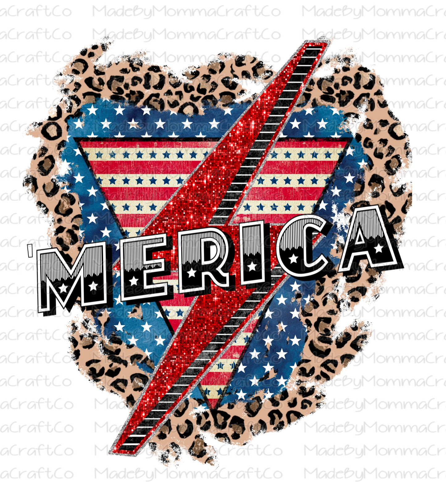 Retro Merica Lightning Leopard - Cheat Clear Waterslide™ or White Cast Sticker