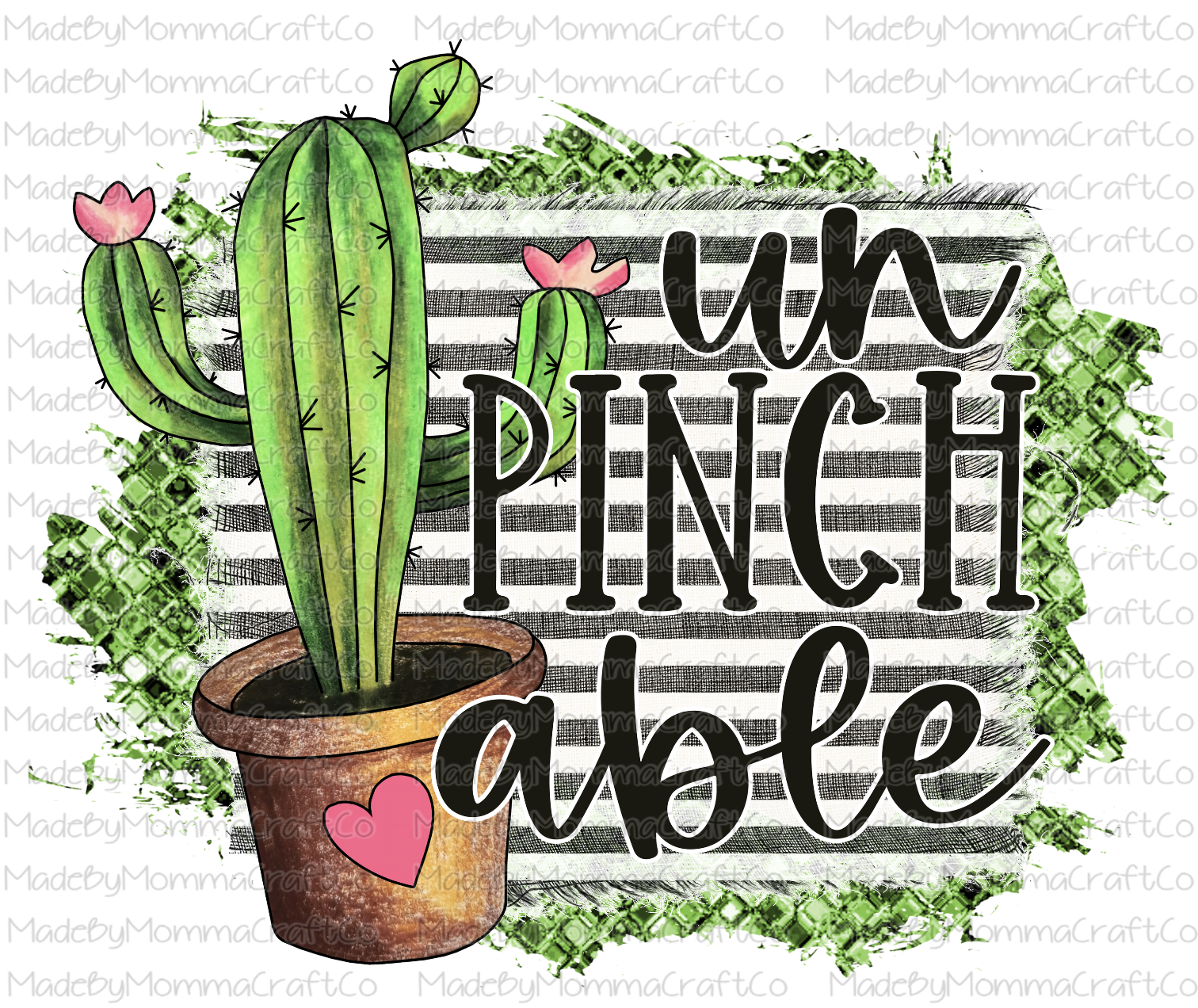 Un Pinch Able Cactus -Cheat Clear Waterslide™ or White Cast Sticker