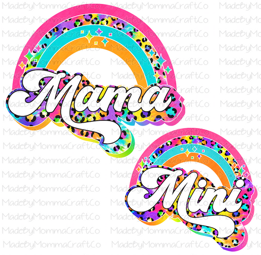 Retro Mama Mini Set Rainbow Leopard - Cheat Clear Waterslide™ or Cheat Clear Sticker Decal