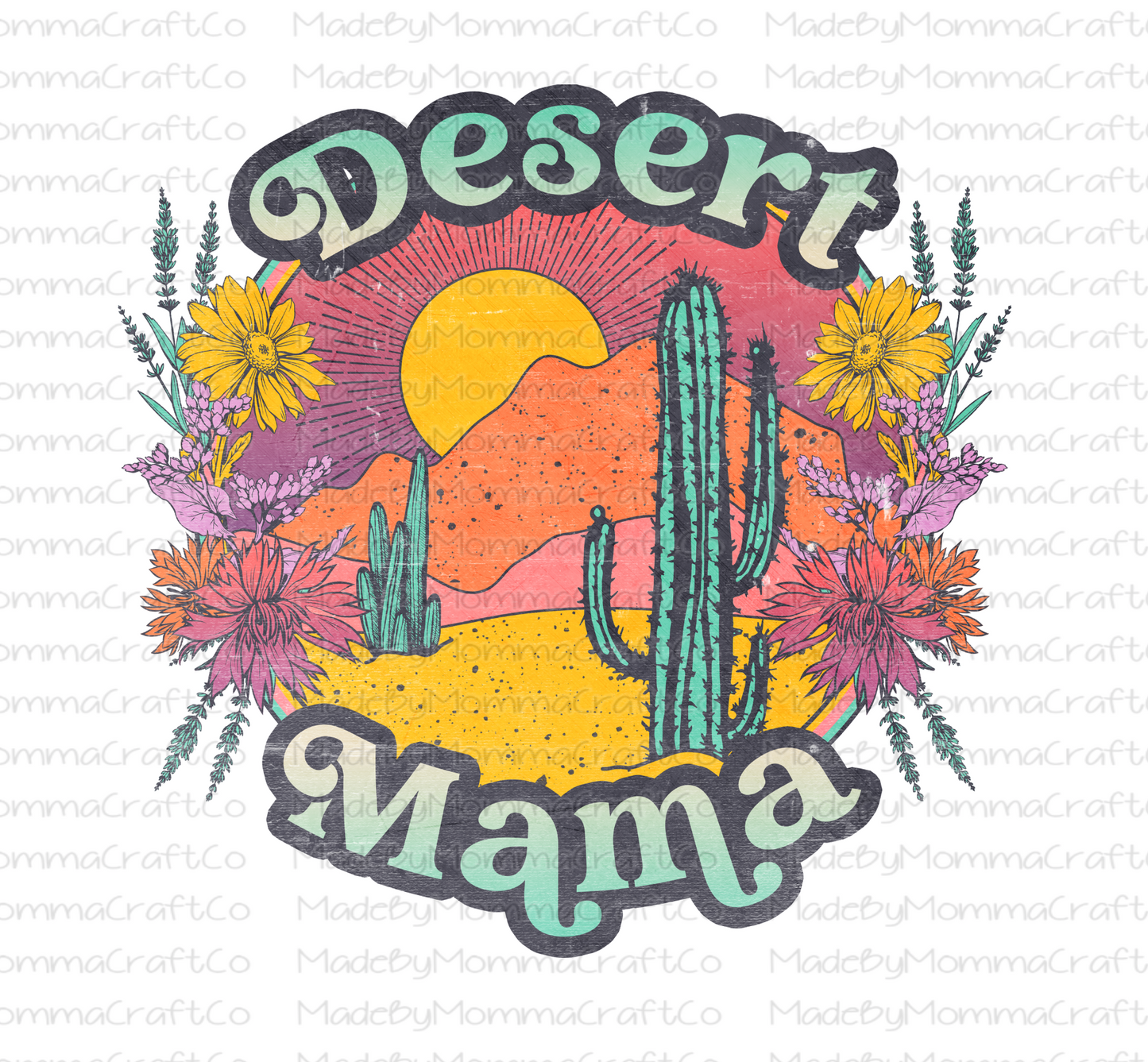 Desert Mama Retro - Cheat Clear Waterslide™ or White Cast Sticker