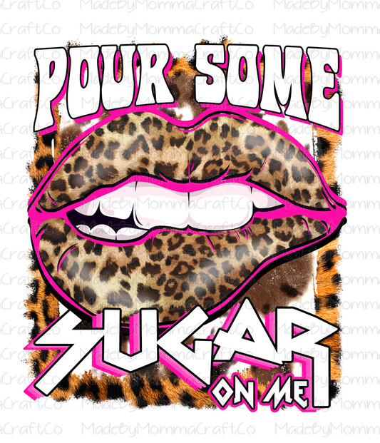 Pour Some Sugar Leopard Lips - Cheat Clear Waterslide™ or White Cast Sticker