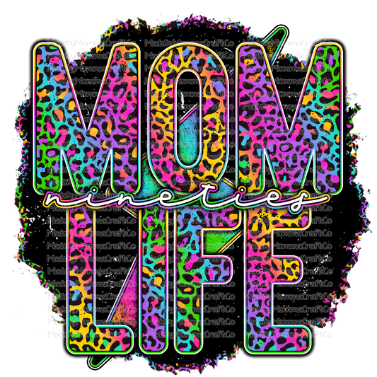 Nineties Mom Life - Rainbow Leopard - Cheat Clear Waterslide™ or White Cast Sticker