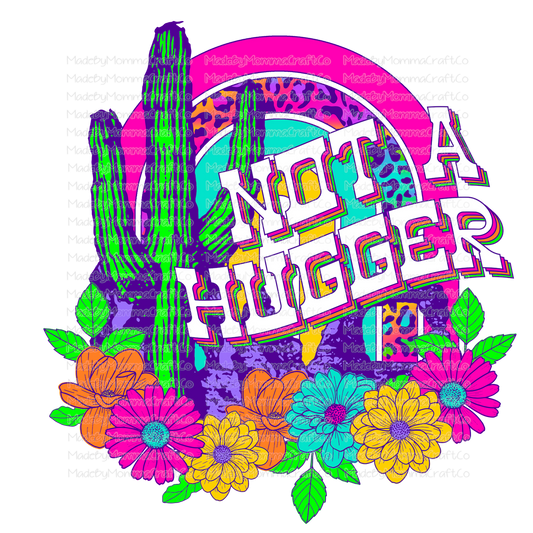 Not a Hugger Rainbow Bright Cactus - Cheat Clear Waterslide™ or White Cast Sticker