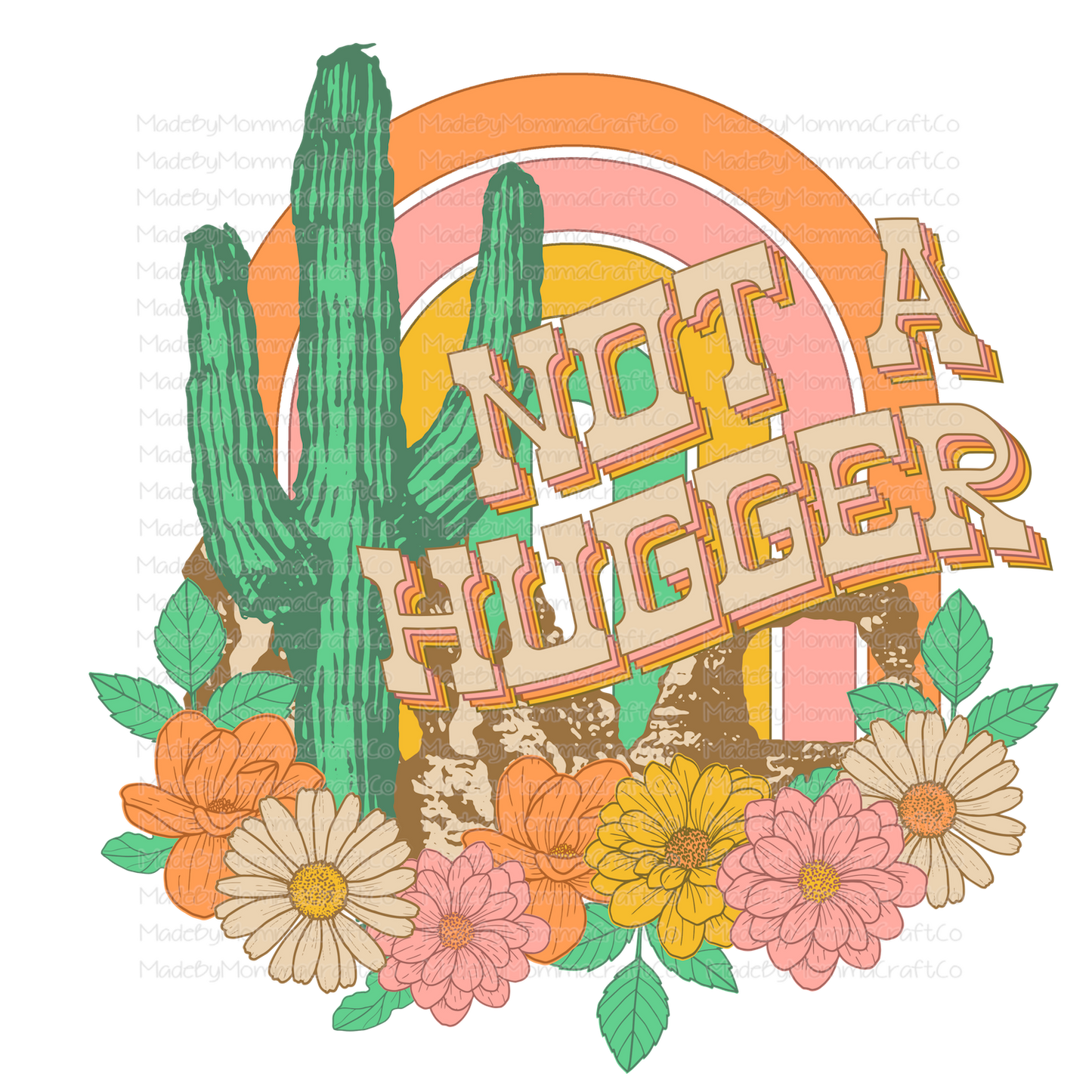 Not a Hugger Vintage Cactus - Cheat Clear Waterslide™ or White Cast Sticker