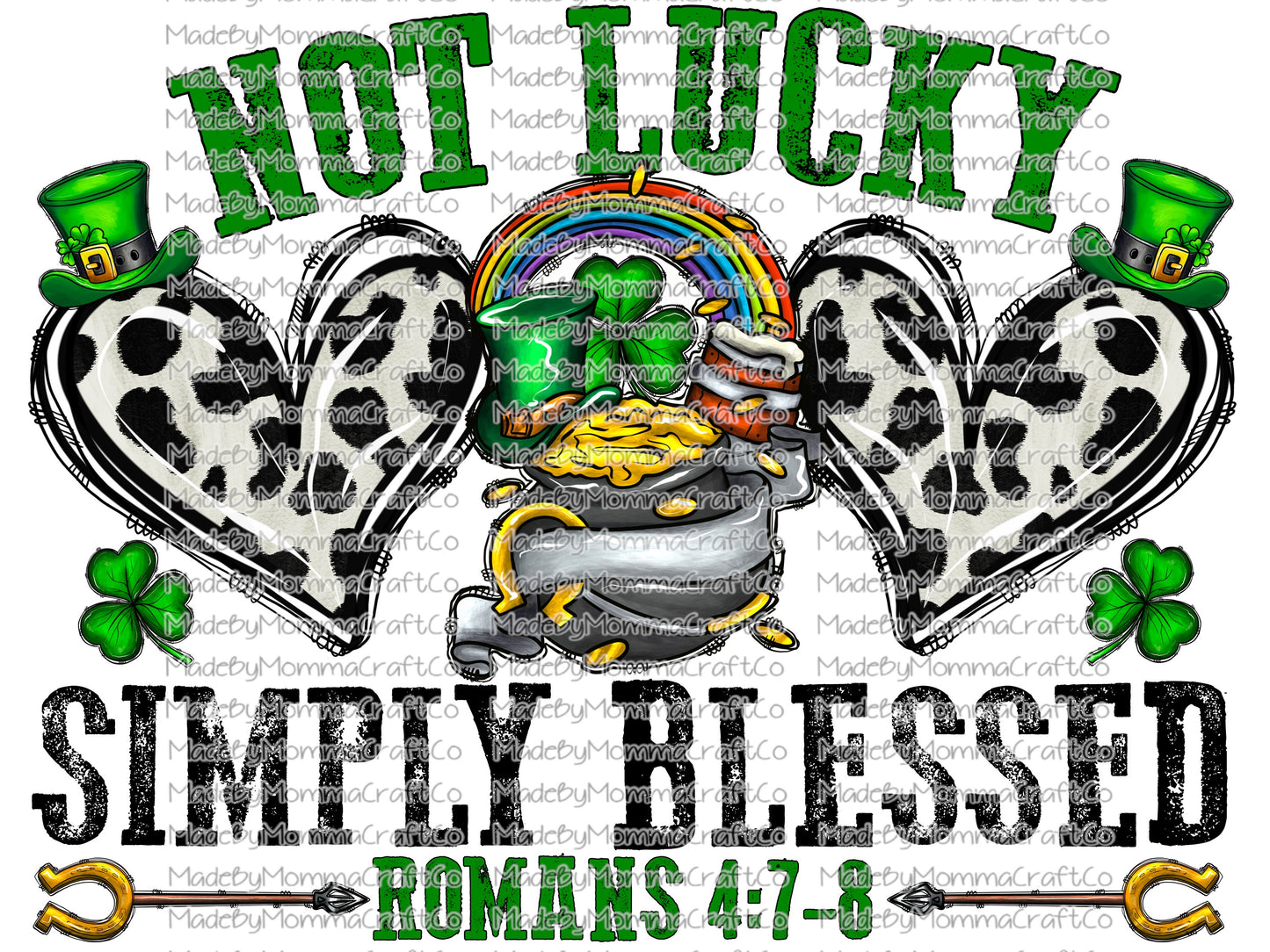 not lucky simply blessed irish - Cheat Clear Waterslide™ or White Cast Sticker