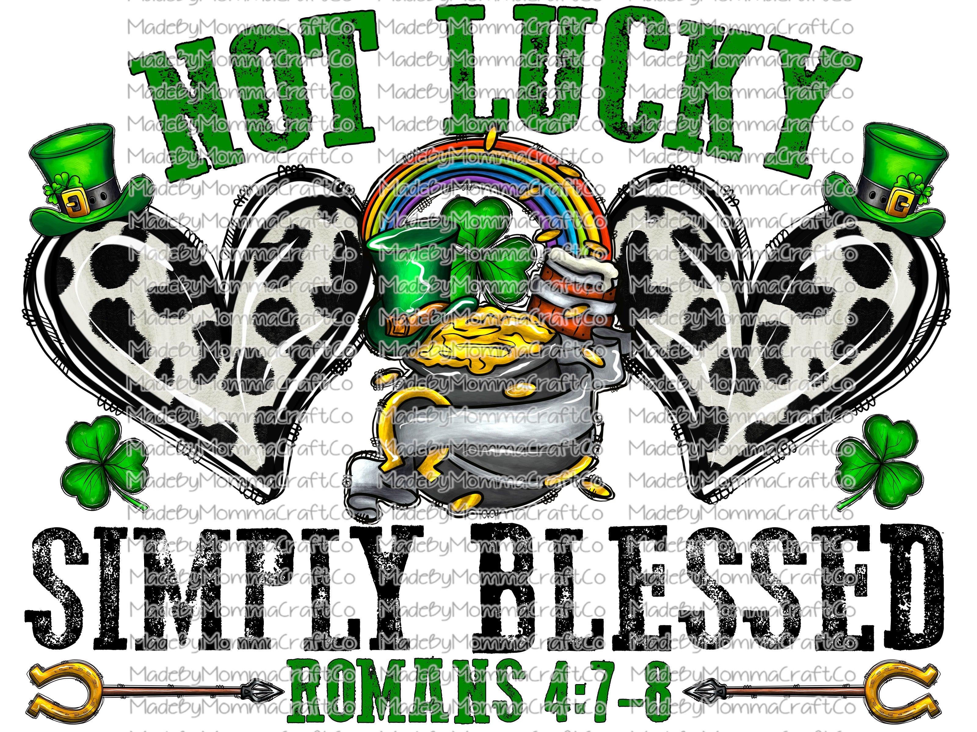 not lucky simply blessed irish - Cheat Clear Waterslide™ or UV DTF Sticker