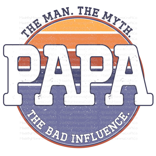 Papa The Bad Influence Vintage - Cheat Clear Waterslide™ or White Cast Sticker