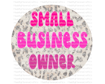 pink small business owner -Cheat Clear Waterslide™ or White Cast Sticker