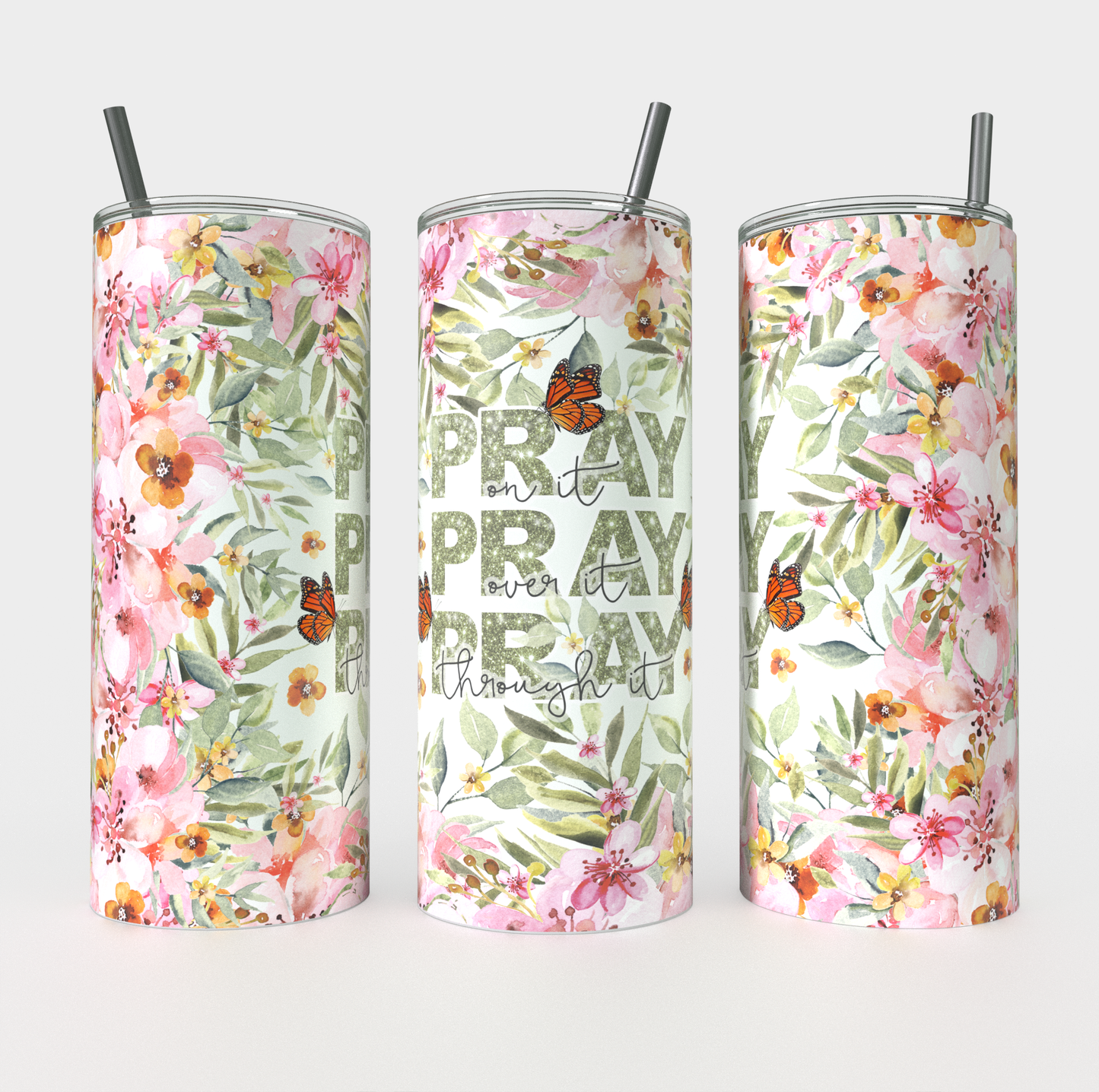 Pray Tumbler Wrap - Sublimation Vinyl Or Waterslide Wrap