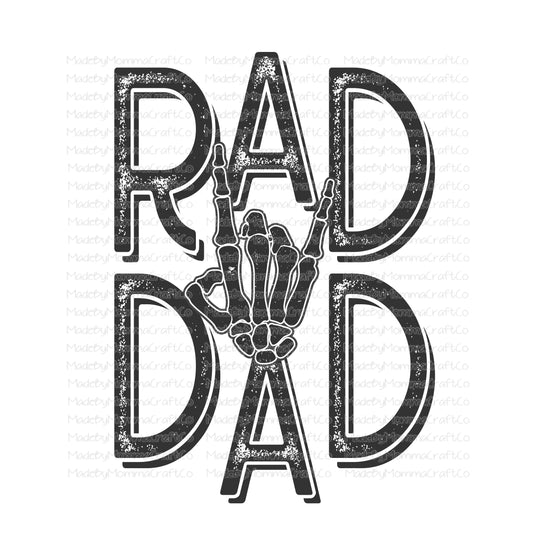 Rad Dad Skeleton Hand - Cheat Clear Waterslide™ or White Cast Sticker