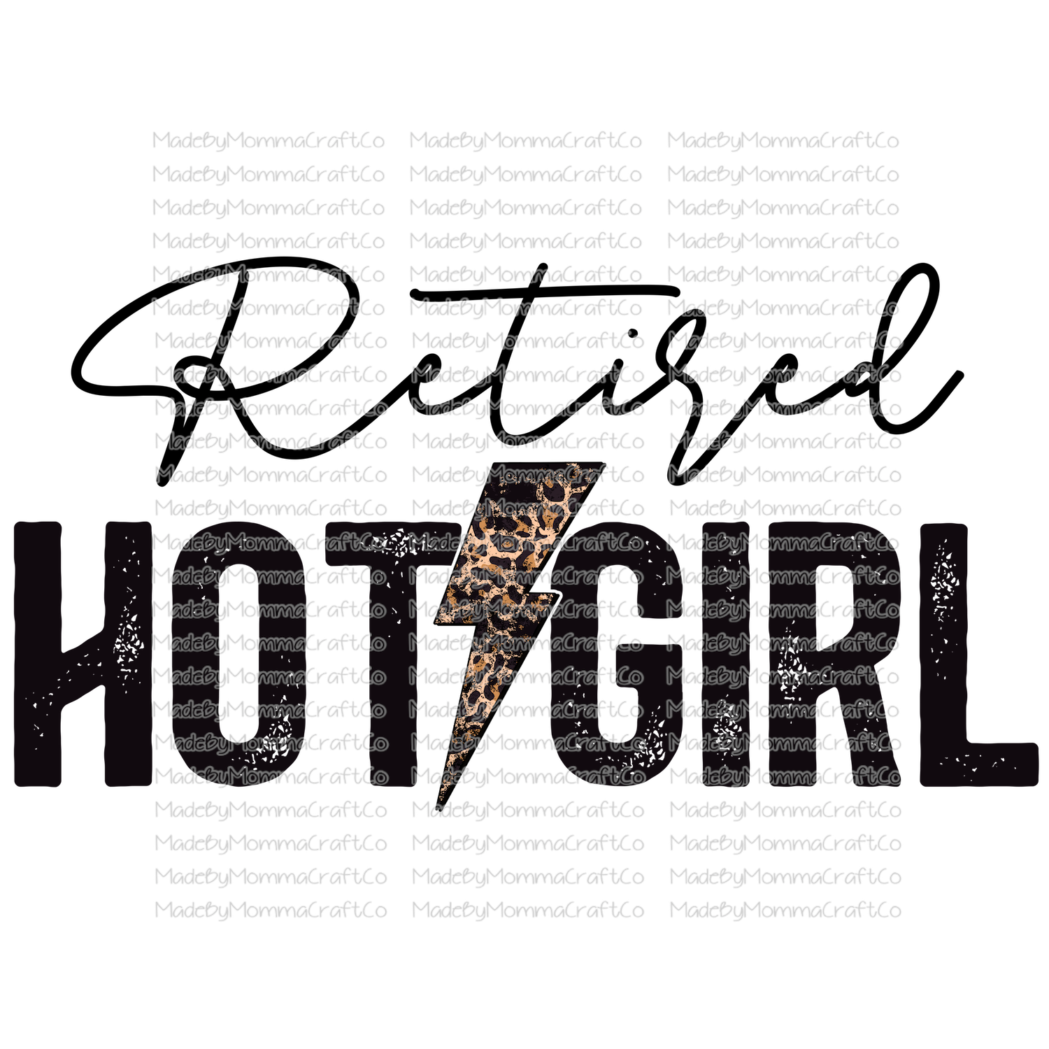 Retired Hot Girl Grunge Leopard - Cheat Clear Waterslide™ or White Cast Sticker