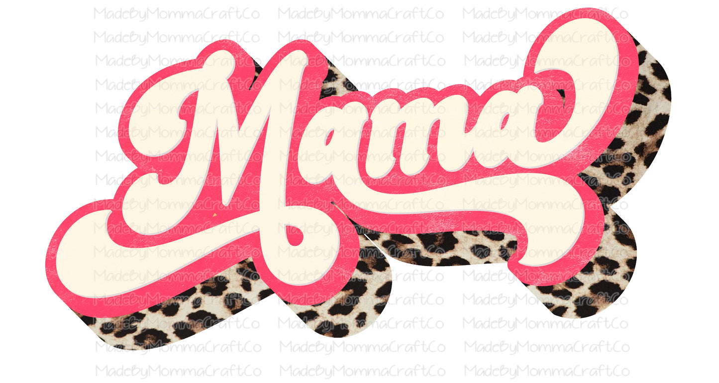Retro Mama Leopard - Cheat Clear Waterslide™ or White Cast Sticker