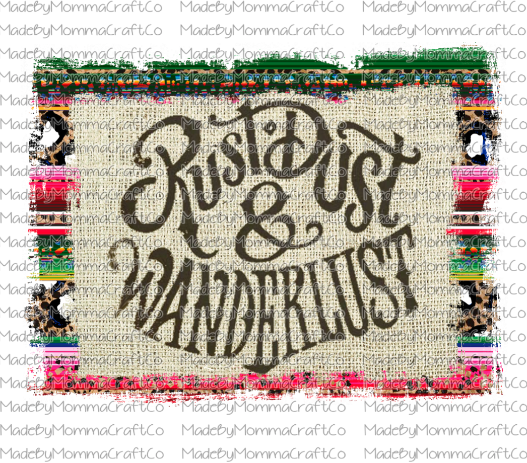 Rust Dust &amp; Wanderlust Burlap Boho -Cheat Clear Waterslide™ or White Cast Sticker