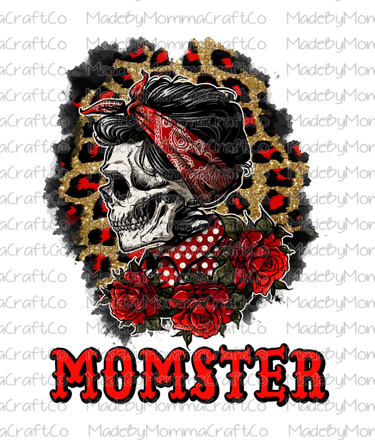 Monster Skull Halloween Cheat Clear Waterslide™ or White Cast Sticker