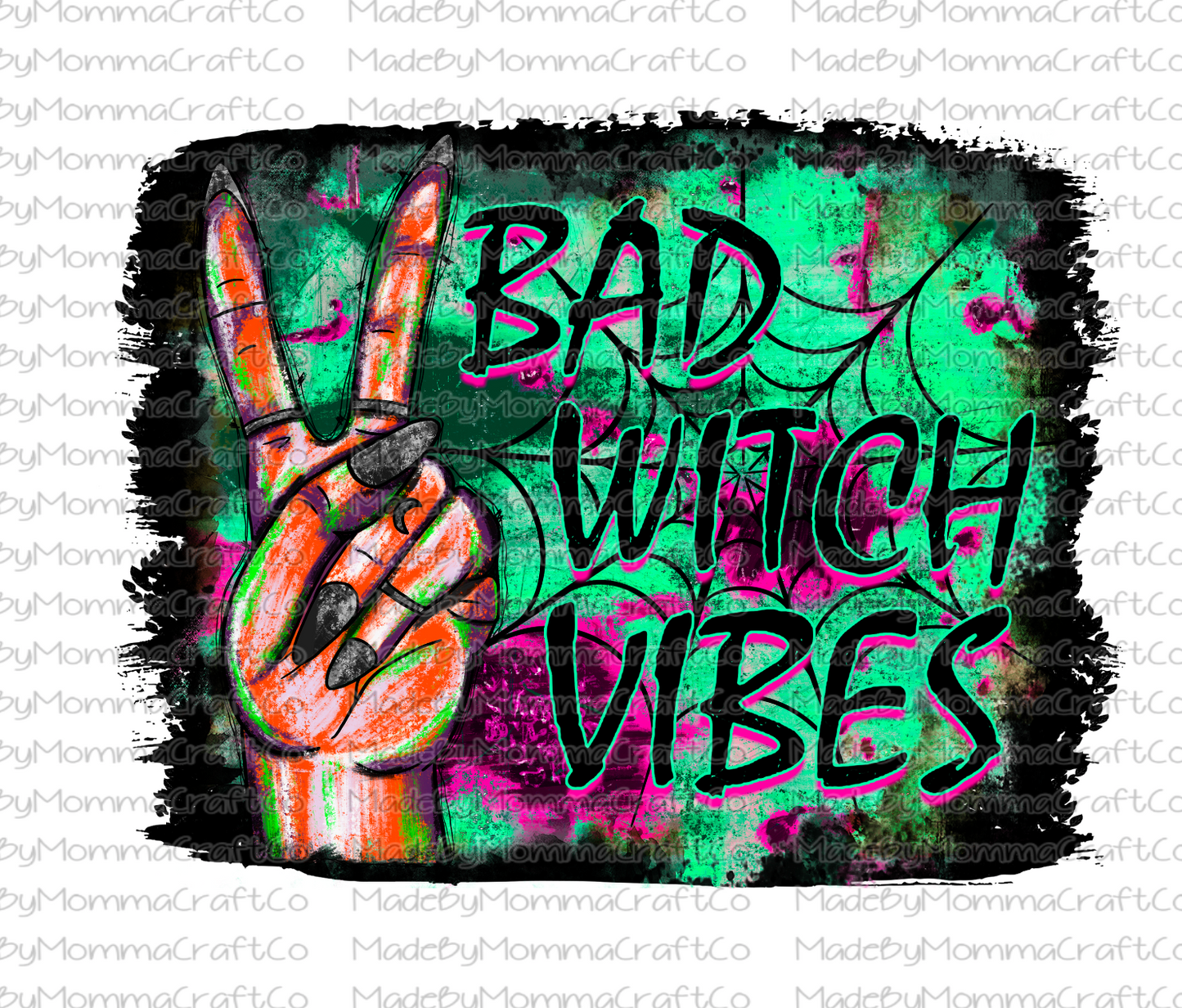 Bad Witch Vibes Halloween Cheat Clear Waterslide™ or White Cast Sticker