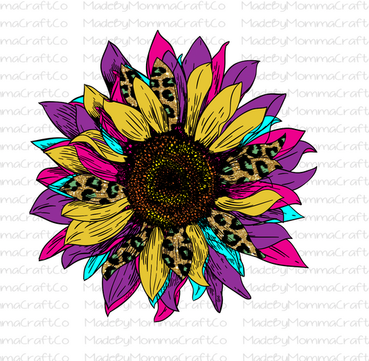 Sunflower - Floral - Leopard - Cheat Clear Waterslide™ or White Cast Sticker